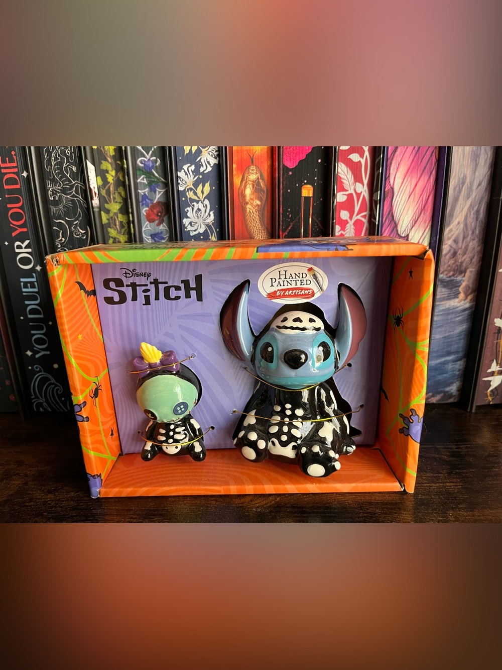 Disney Stitch Hand-Painted Halloween Salt & Pepper Set